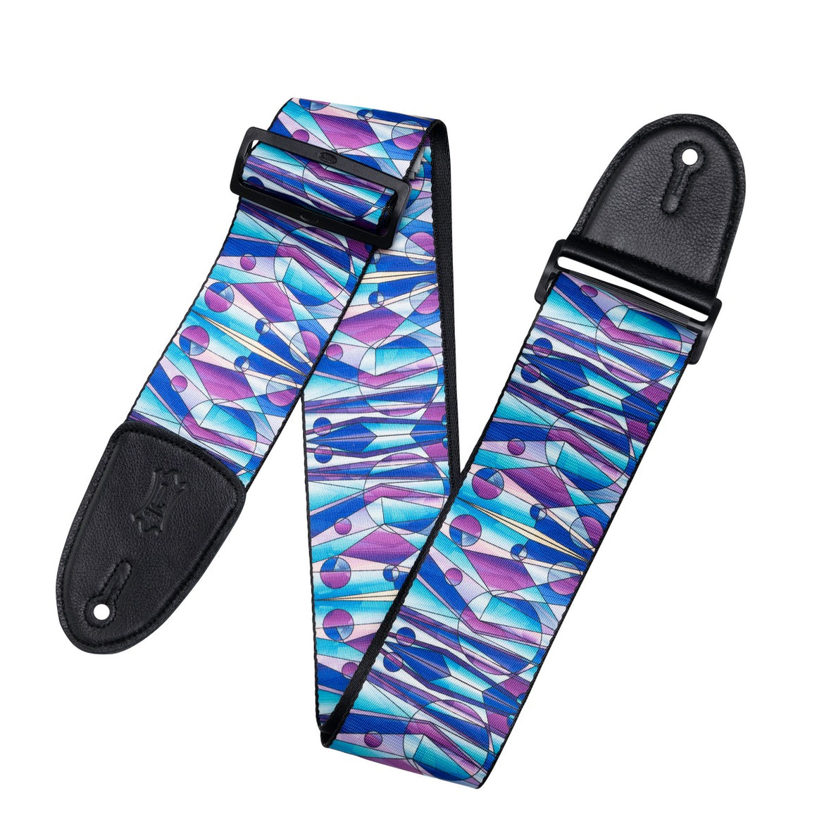 LEVYS MP3SG005 Stained Glass Guitar Strap- Kaleidoscope Purple