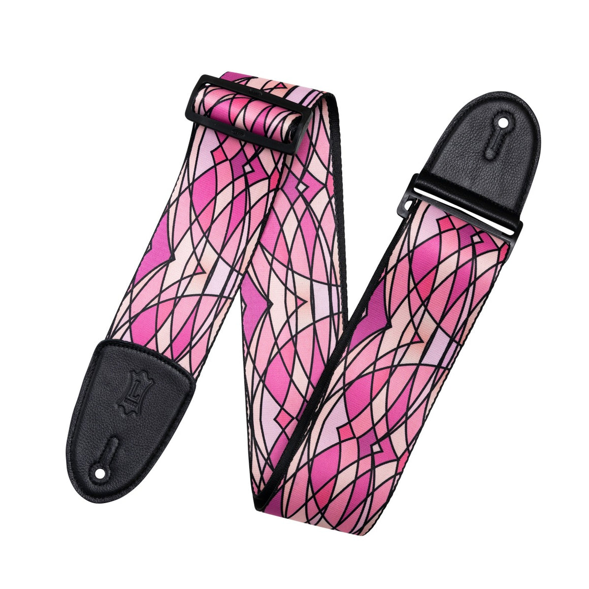 LEVYS MP3SG006 Stained Glass Guitar Strap- Pink