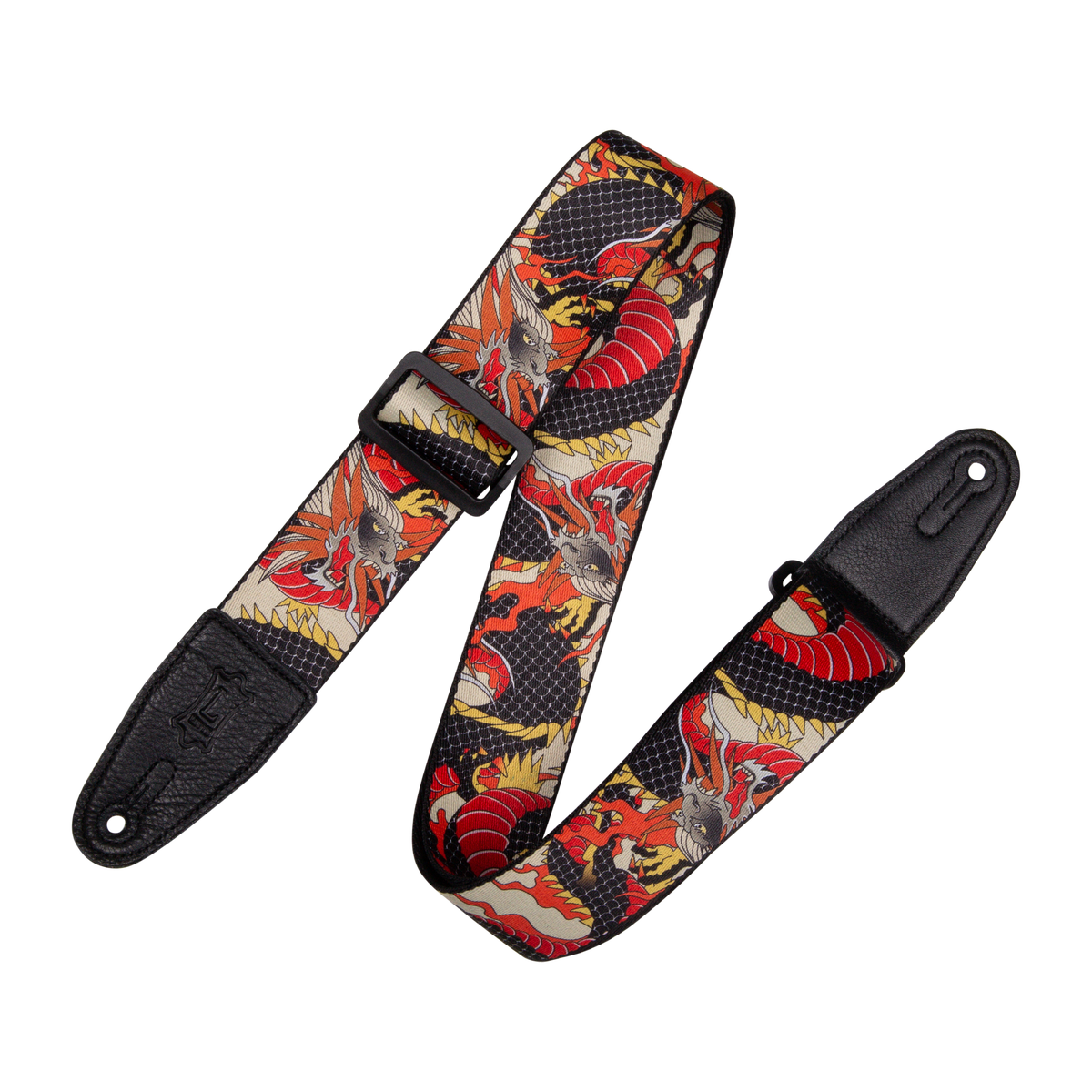 LEVY'S MPD2123 2" Polyester Guitar Strap w/ Japanese Traditional Dragon Motif