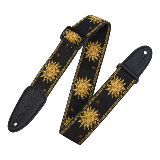 LEVYS MPJGSUNBLK 2" Polypropylene Guitar Strap w/ Jacquard