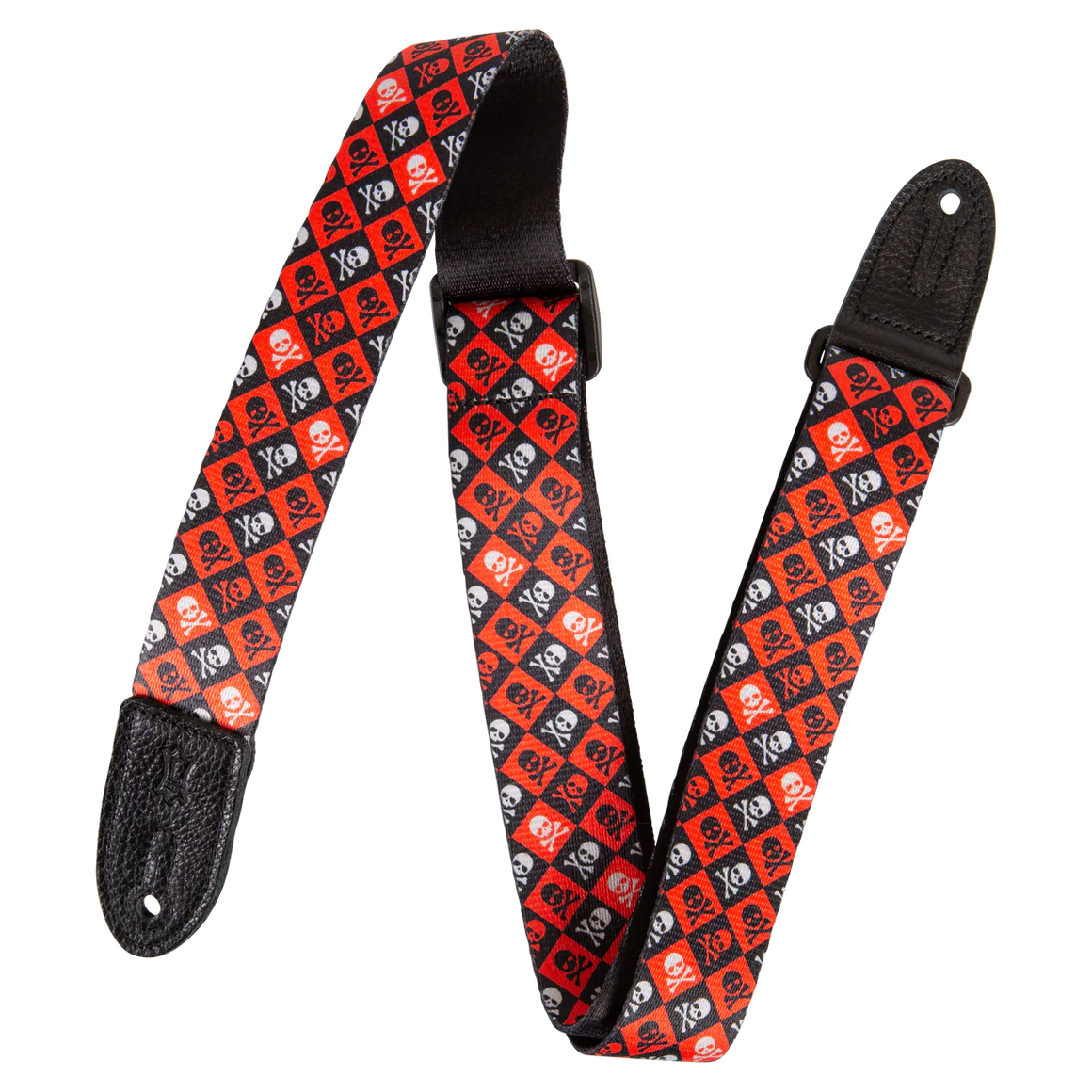 LEVYS MPJR002 1.5" Kids Guitar Strap, Skull and Crossbones