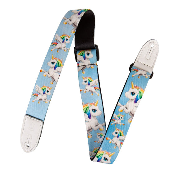 LEVYS MPJR005 1.5" Kids Guitar Strap, Unicorns