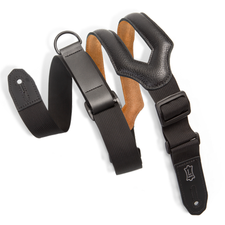 LEVY'S MRHSSBLK 3" RipChord Guitar Strap, Black