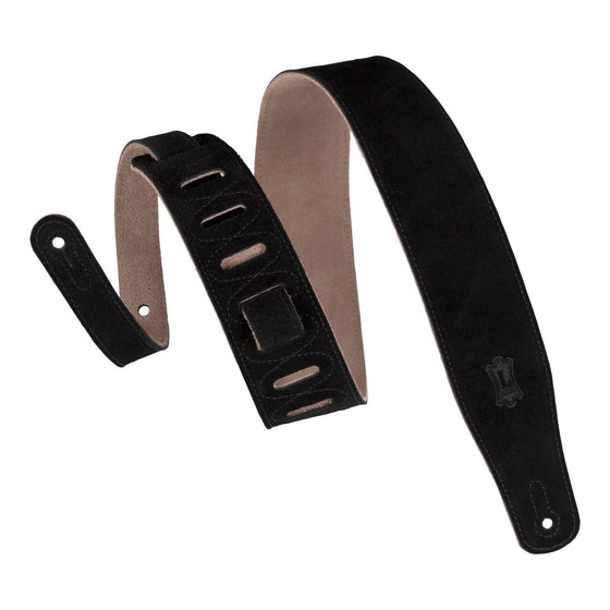 LEVYS MS26BLK 2 1/2" Black Suede Guitar Strap