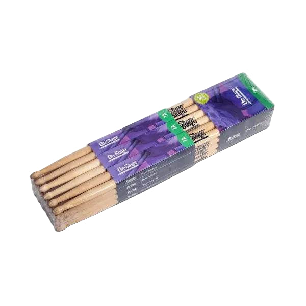 ON STAGE MW7AAMS 7A Maple Drum Sticks, 12 Pairs, Wood Tip - Ray's Midbell Music
