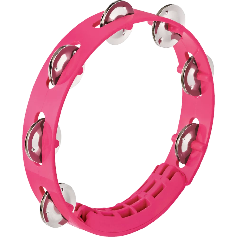 NINO PERCUSSION NINO49SP 8" ABS Tambourine, 1 row, Strawberry Pink