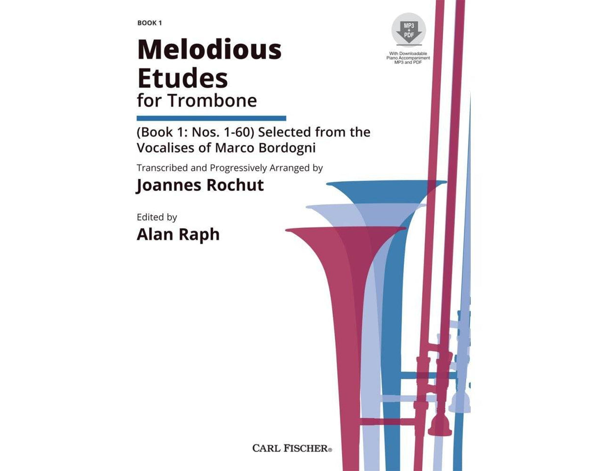 CARL FISCHER O1594X Melodious Etudes for Trombone Book 1 - Ray's Midbell Music