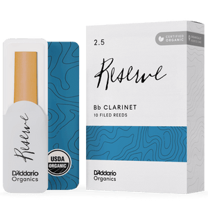 D'addario ODCR1025 #2.5 Organic Reserve Bb Clarinet Reeds, 10-pack - Ray's Midbell Music