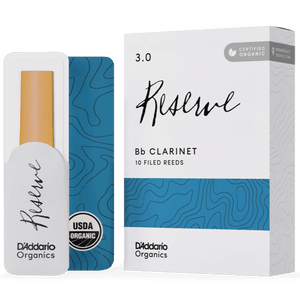 D'addario ODCR1030 #3 Organic Reserve Bb Clarinet Reeds, Box of 10 - Ray's Midbell Music