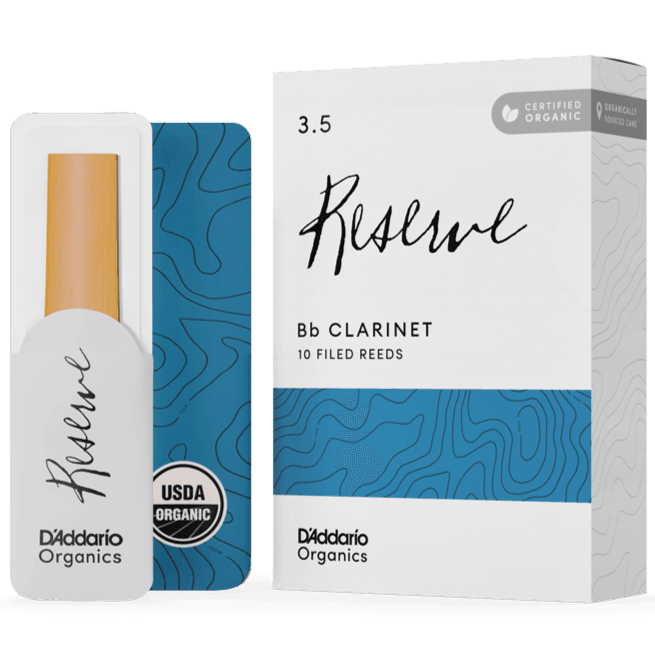 D'addario ODCR1035 #3.5 Organic Reserve Bb Clarinet Reeds, 10-pack - Ray's Midbell Music