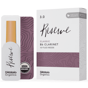 D'addario ODCT1030 #3 Organic Reserve Classic Clarinet Reeds, 10 Pack - Ray's Midbell Music