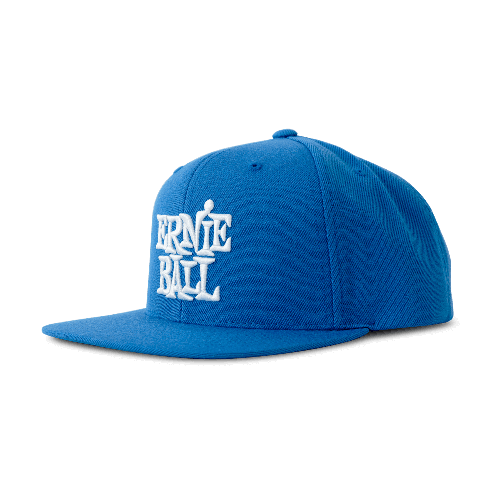 ERNIE BALL P04156 Blue w/ White Stacked Logo Hat