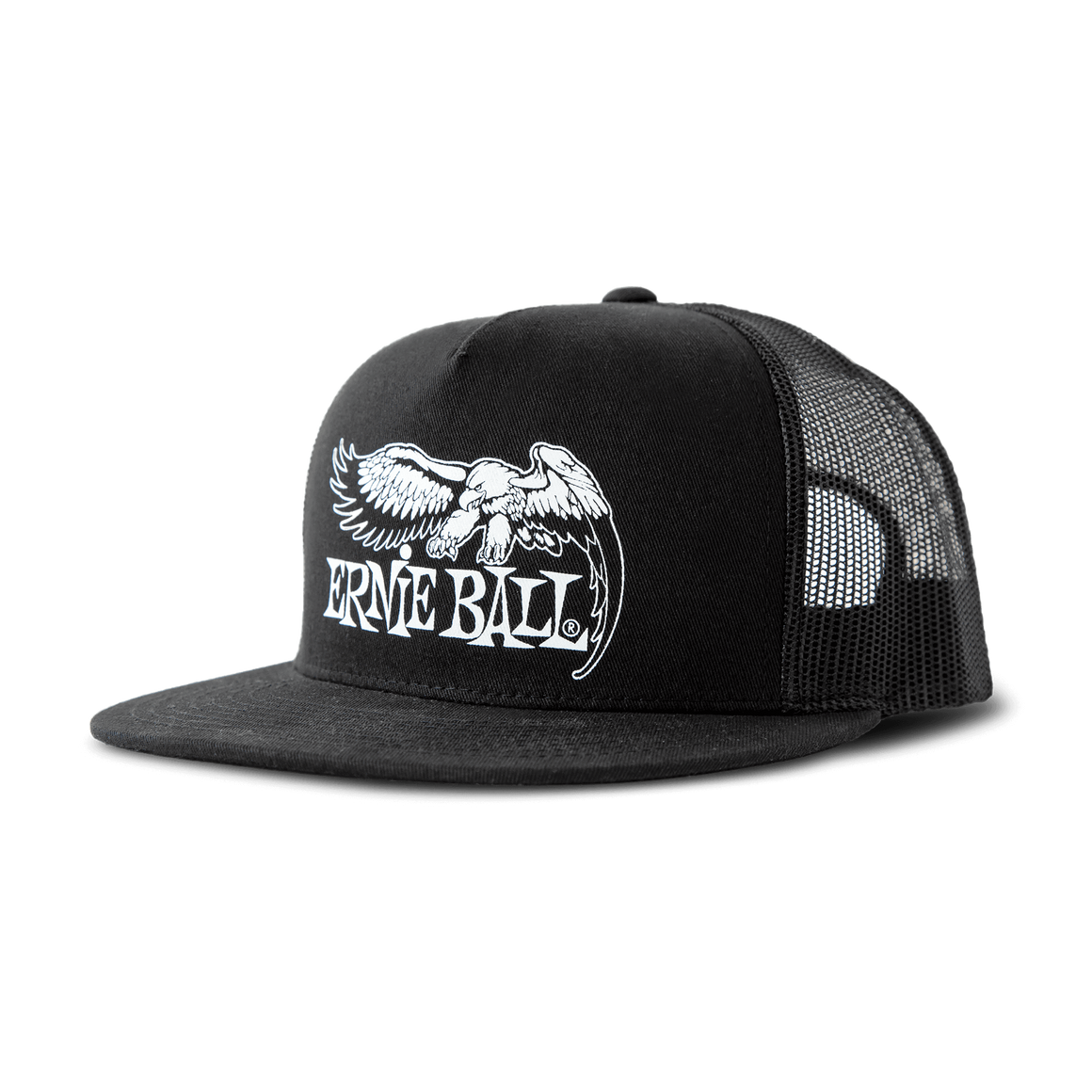 ERNIE BALL P04158 Eagle Black w/ Black Front & White Logo Hat