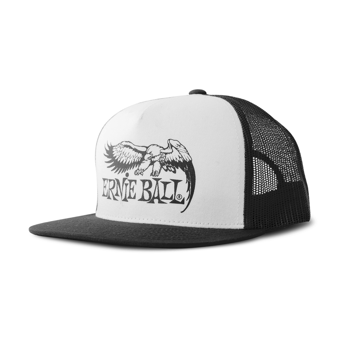 ERNIE BALL P04159 Eagle Black w/ White Front & Black Logo Hat
