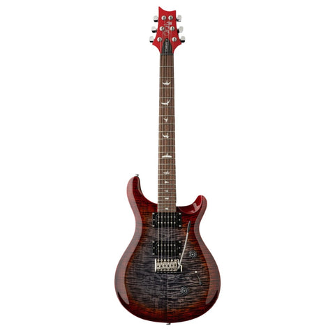prs se custom charcoal cherry burst