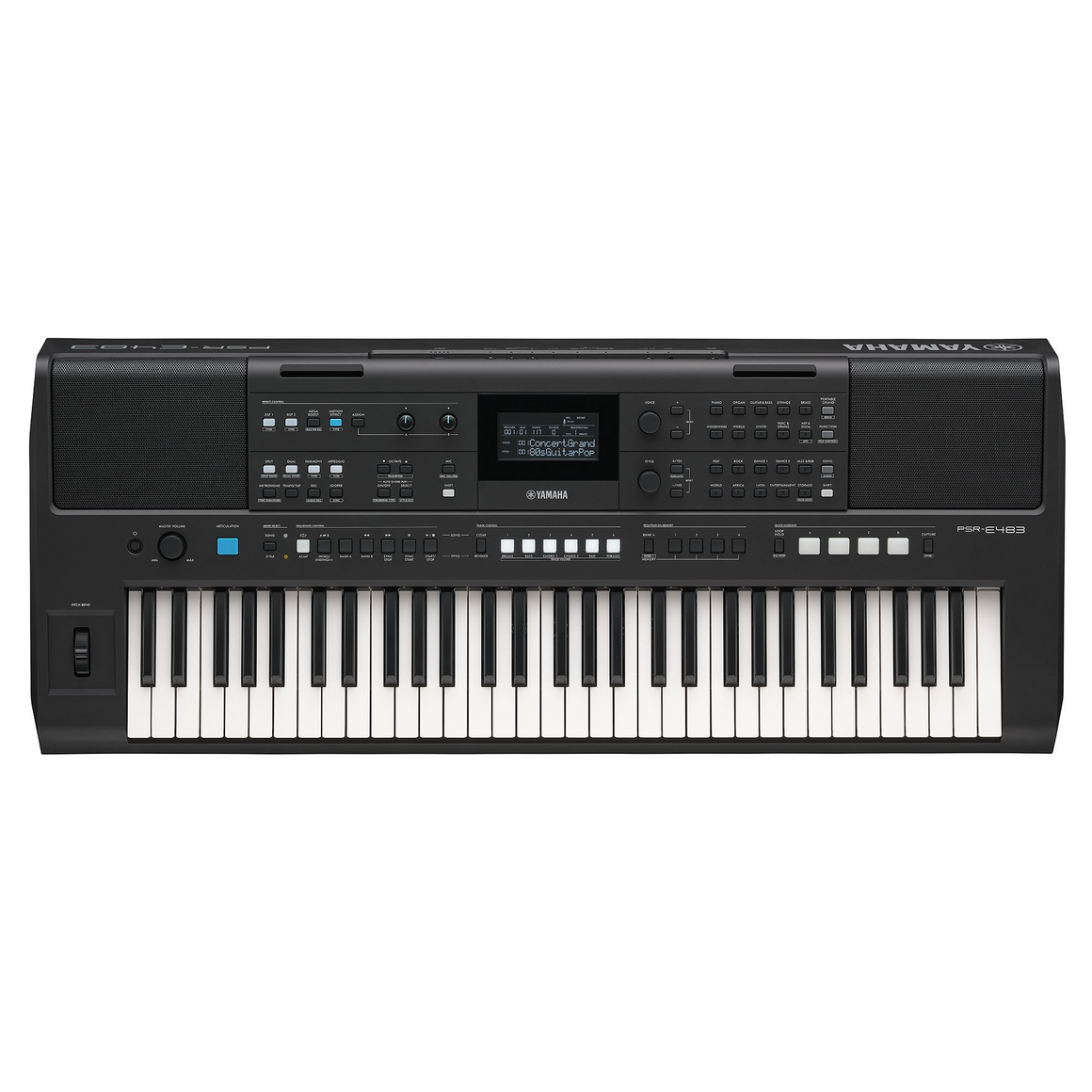 YAMAHA PSRE483 61-Key Portable Keyboard. Includes PA150 Power Adapter