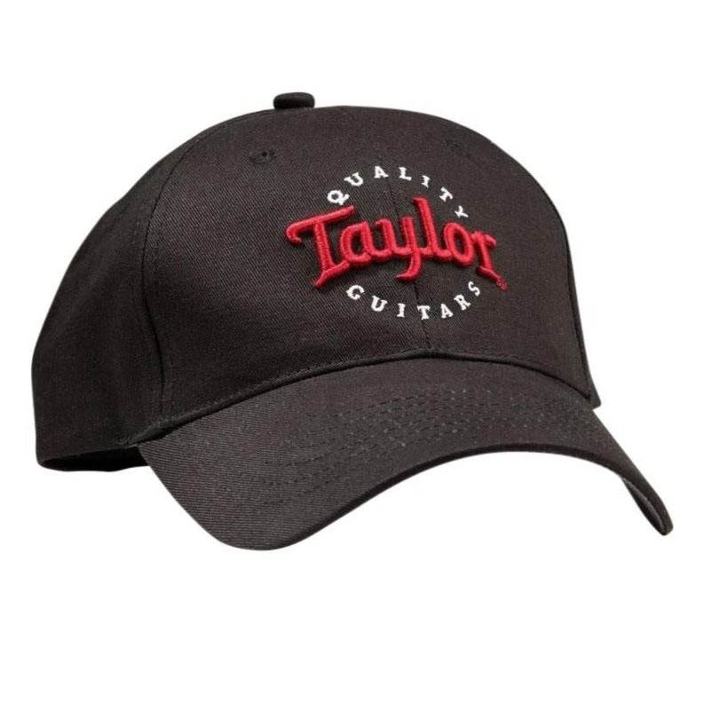 Taylor 00378 Black Baseball Cap Red/White Logo - Ray's Midbell Music