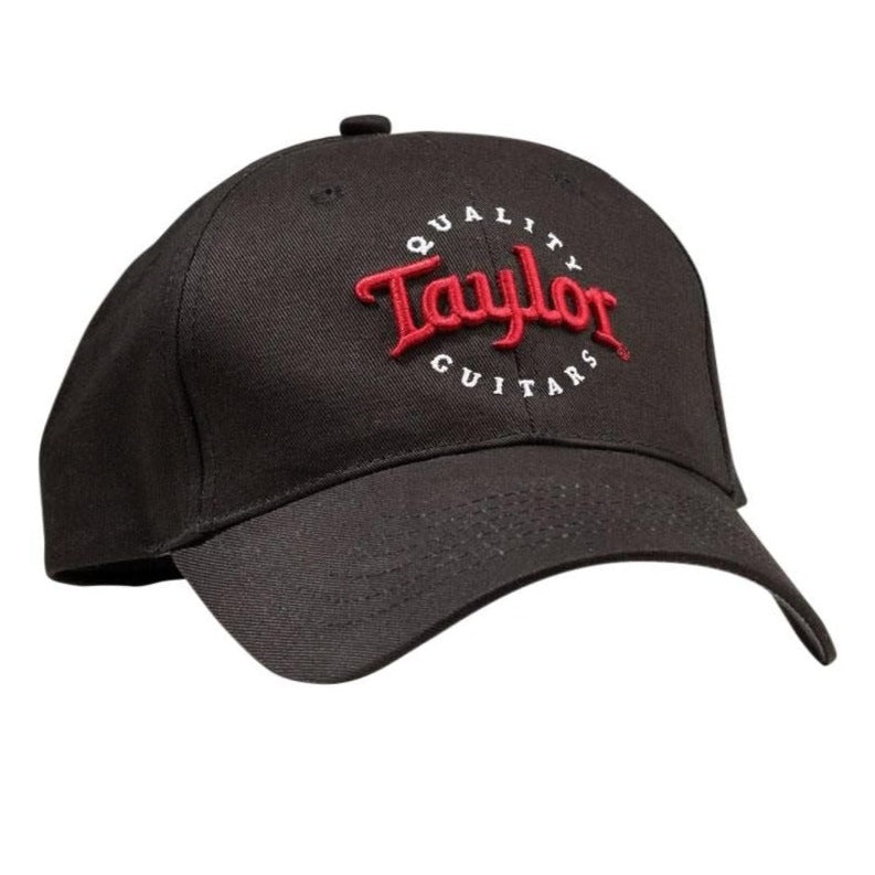Taylor 00378 Black Baseball Cap Red/White Logo