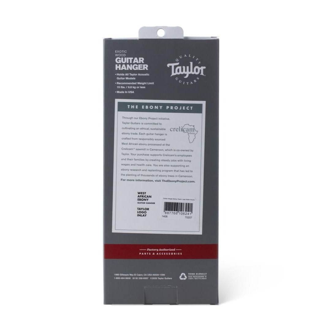 Taylor 70207 Ebony Guitar Hanger, Acrylic Taylor Logo Inlay - Ray's Midbell Music