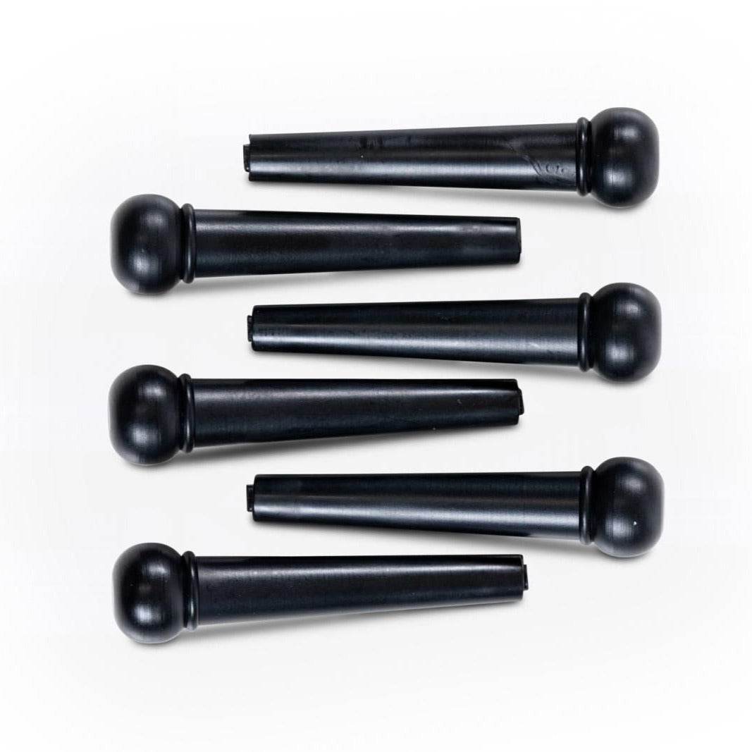 Taylor 7251 Bridge Pins 6 Pack Ebony w/ Abalone Dots - Ray's Midbell Music