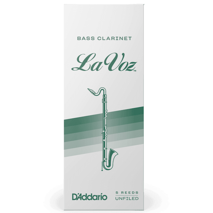 LA VOZ REC05MH Medium Hard Bass Clarinet Reeds, Box of 5 - Ray's Midbell Music
