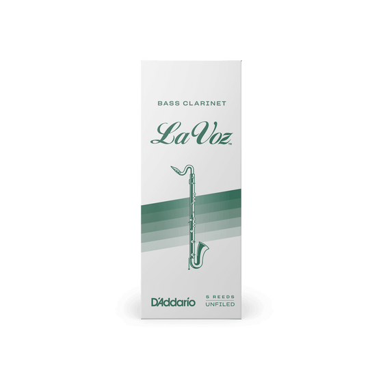 LA VOZ REC05MH Medium Hard Bass Clarinet Reeds, Box of 5