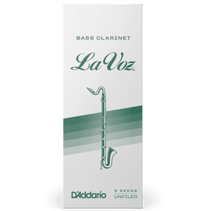LA VOZ REC05MH Medium Hard Bass Clarinet Reeds, Box of 5 - Ray's Midbell Music