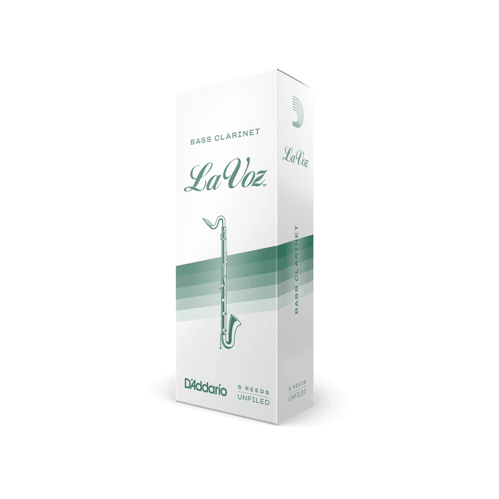 LA VOZ REC05MH Medium Hard Bass Clarinet Reeds, Box of 5 - Ray's Midbell Music