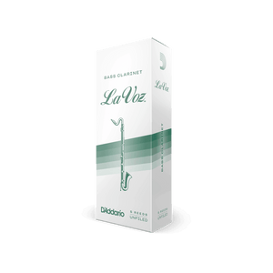 LA VOZ REC05MH Medium Hard Bass Clarinet Reeds, Box of 5 - Ray's Midbell Music