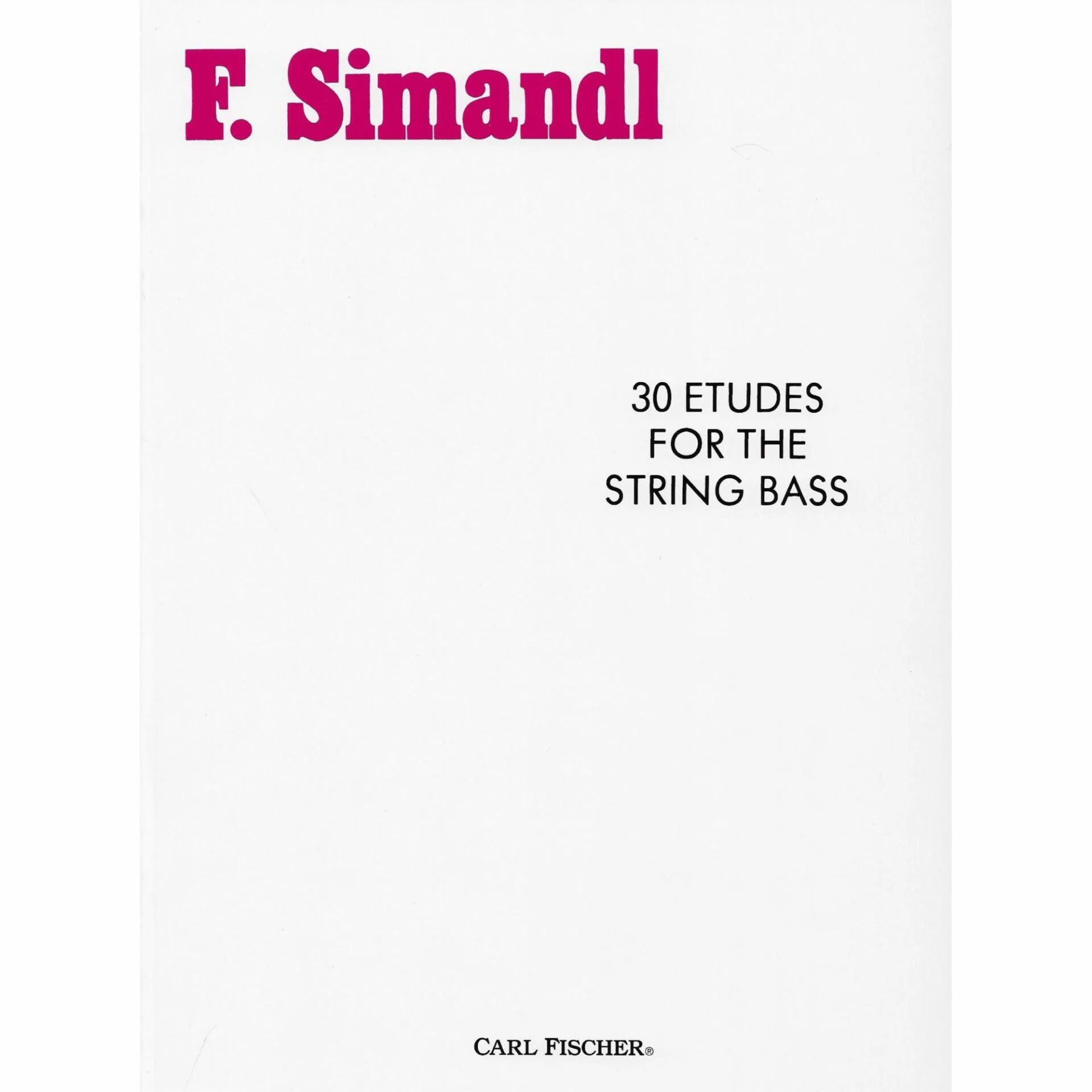 Carl Fisher O2941 30 Etudes for String Bass