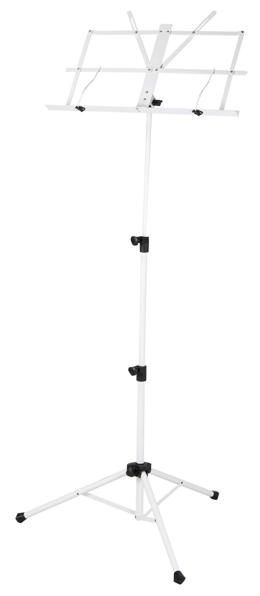 STRUKTURE SMS1XWT White Folding Music Stand w/ Bag - Ray's Midbell Music
