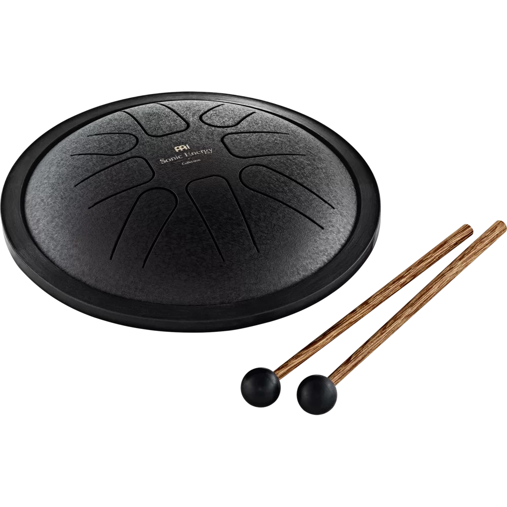 MEINL PERCUSSN SSTD1BK Small Steel Tongue Drum, F Minor, Black