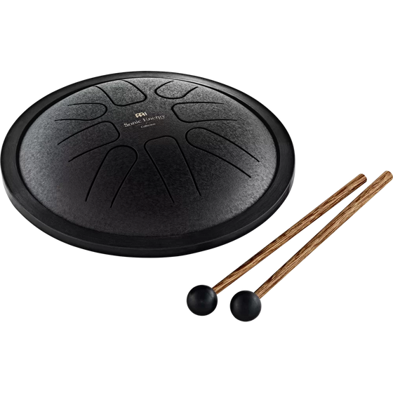 MEINL PERCUSSN SSTD1BK Small Steel Tongue Drum, F Minor, Black