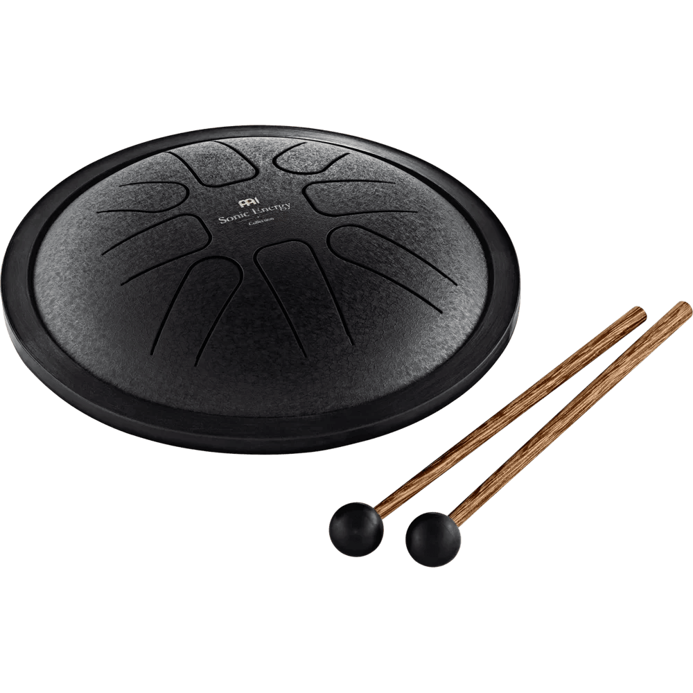 MEINL PERCUSSN SSTD1BK Small Steel Tongue Drum, F Minor, Black - Ray's Midbell Music