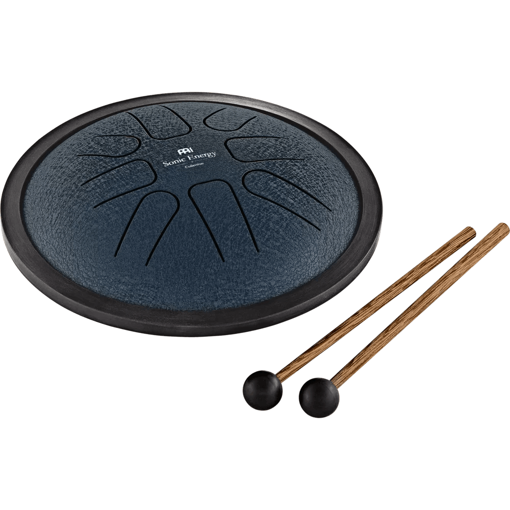 MEINL PERCUSSN SSTD2NB Small Steel Tongue Drum, G Minor, Navy Blue - Ray's Midbell Music