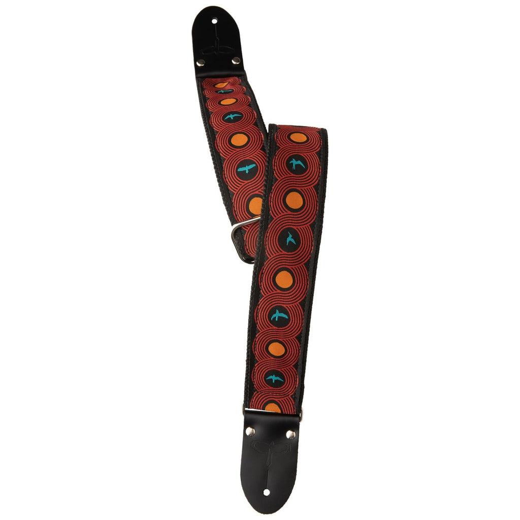 PRS 113011007 2" Deluxe Retro Strap, Blue Birds, Custom Jacquard