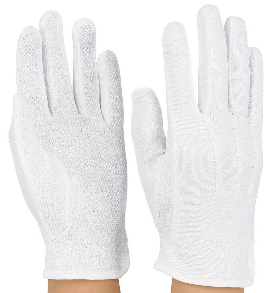 MANHOW SGWS Sure Grip White Gloves Small - Ray's Midbell Music