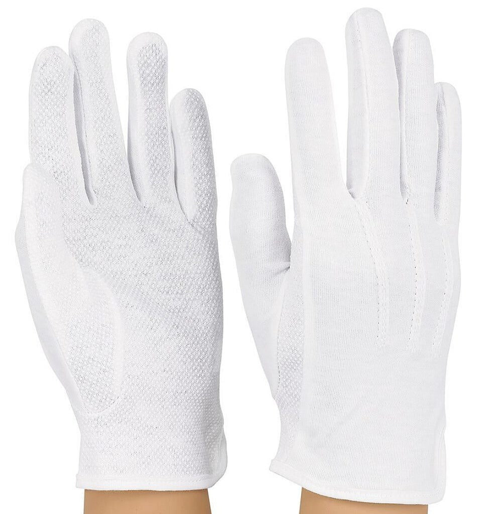MANHOW SGWS Sure Grip White Gloves Small