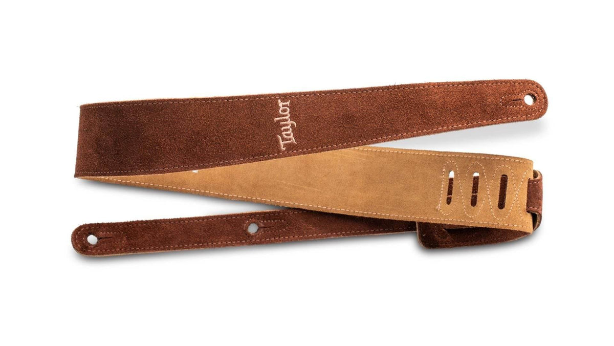Taylor 440025 Suede Guitar Strap (Chocolate) - Ray's Midbell Music