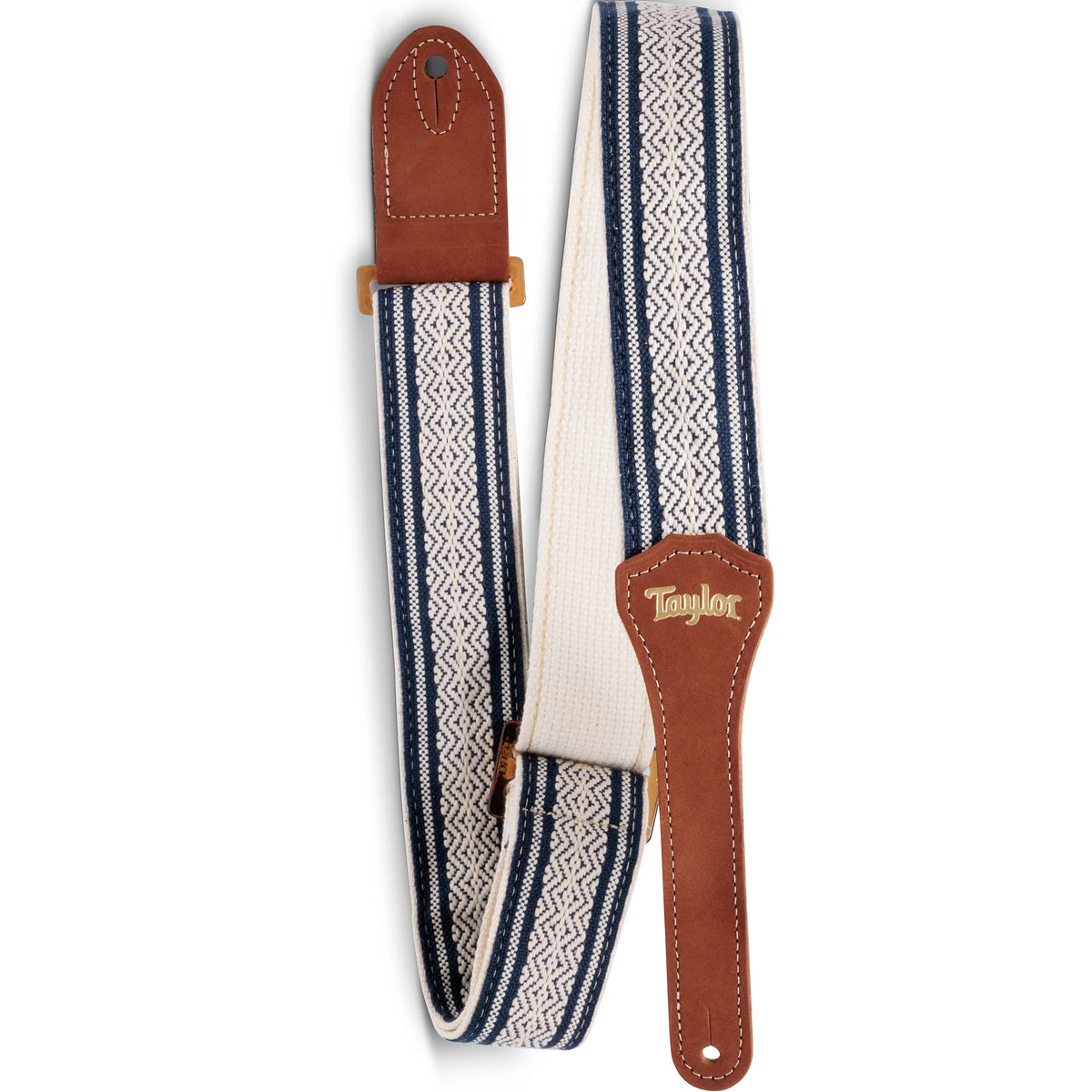 TAYLOR 401620 2" Academy Strap, Wht/Blue, Jacquard Cotton