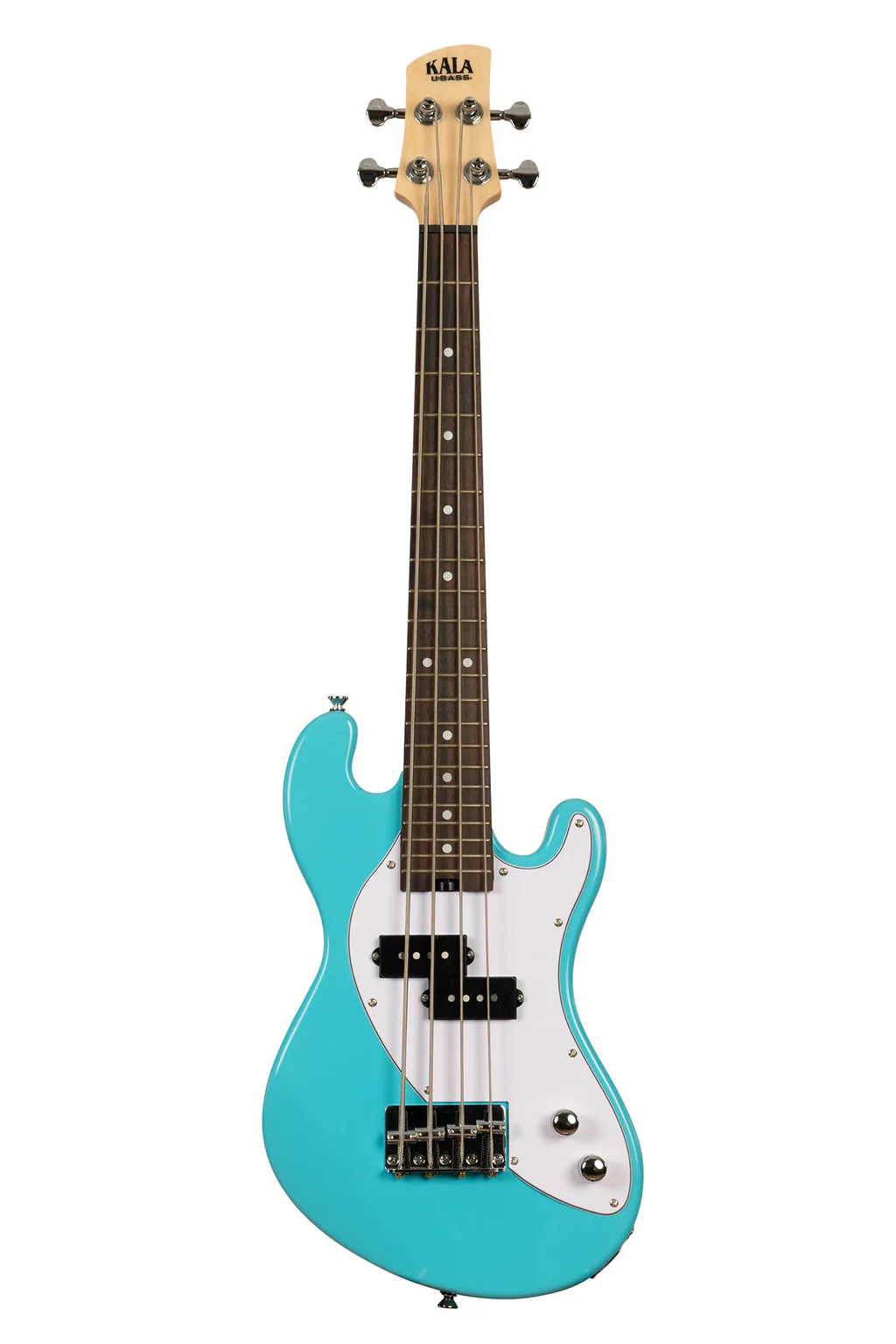 KALA UBASS-SB-BL-FS Solid Body 4-String Surf Blue Fretted UBass w/Bag