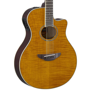 YAMAHA APX600FMAM APX Series Thinline Cutaway A/E Guitar (Flame Maple Amber)