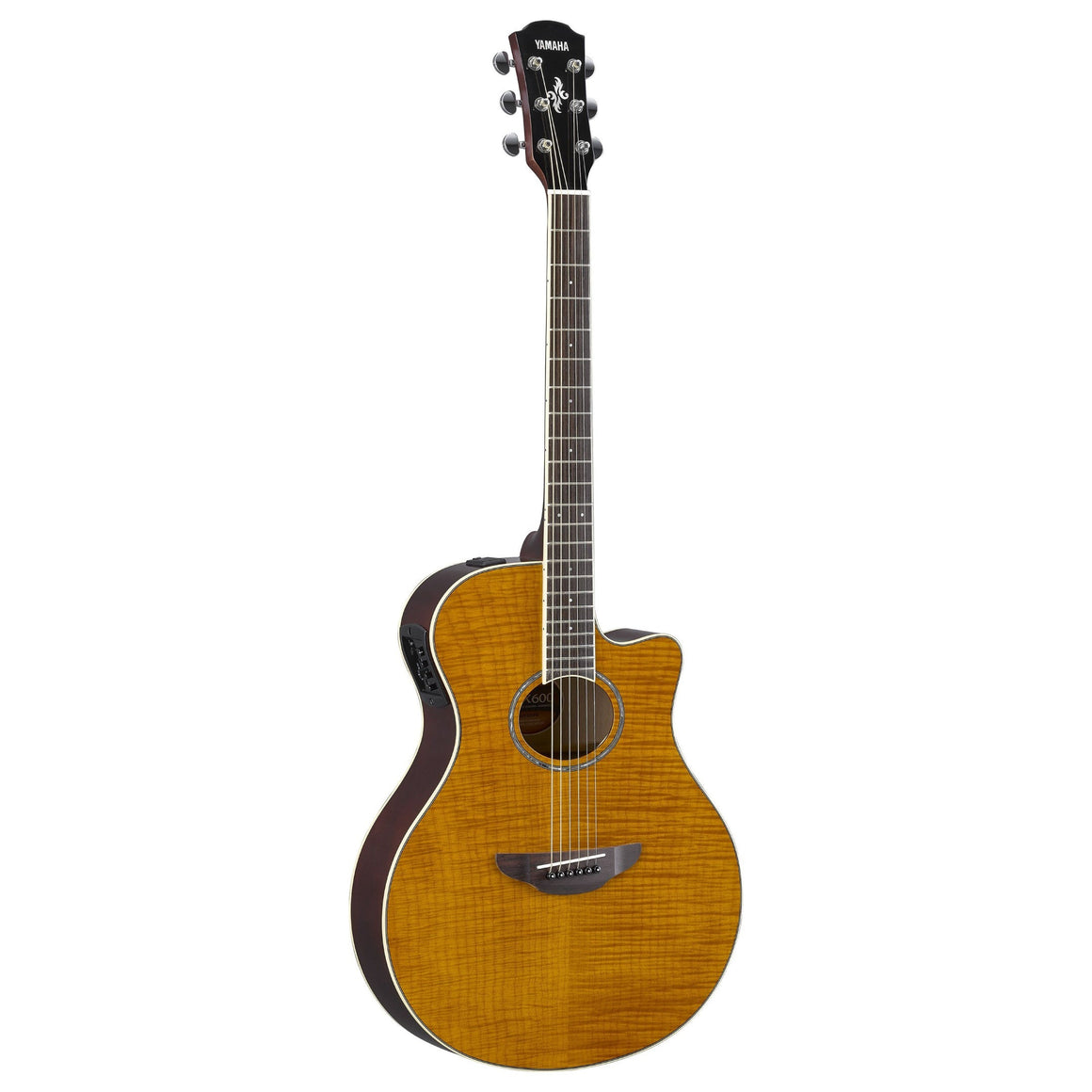 YAMAHA APX600FMAM APX Series Thinline Cutaway A/E Guitar (Flame Maple Amber)