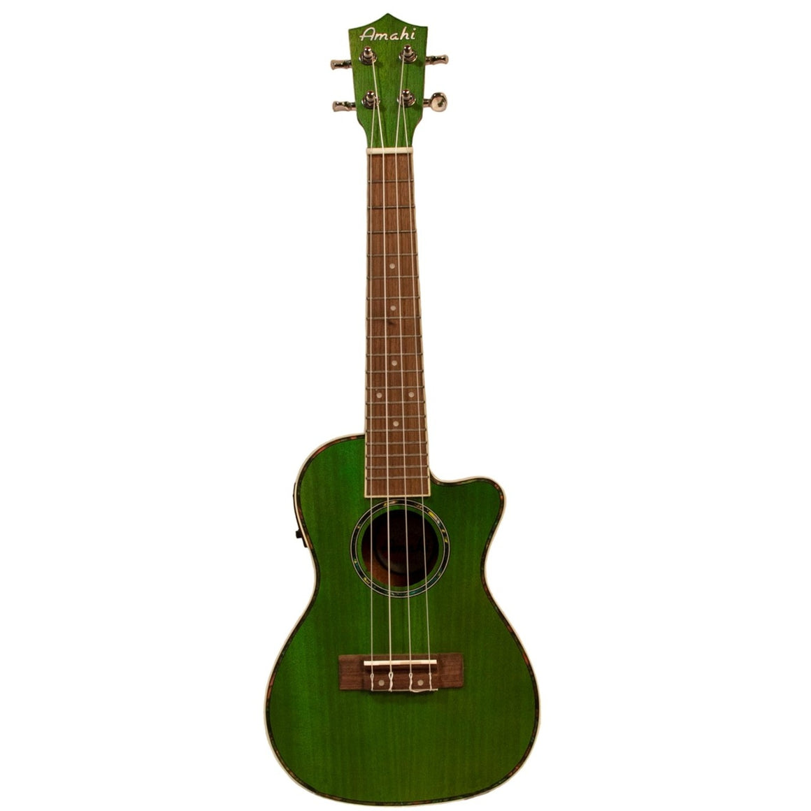 Amahi UK205EQGR Classic Series Acoustic/Electric Ukulele (Green)