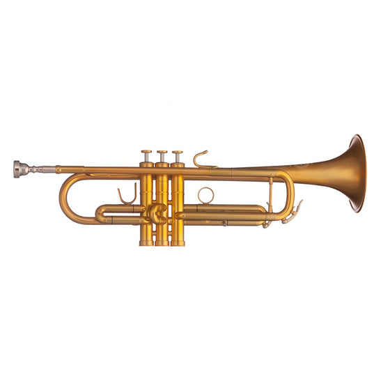 B&S BSMBXHLR8M0D X-Series Heritage Pro Trumpet, Christian Martinez Artist Signature, Brushed Gold Lacquer Finish