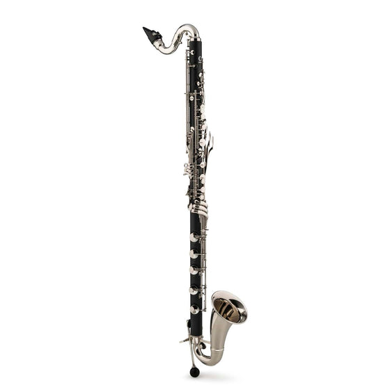 Backun BCLBBALPHACSKZ Alpha Low C Bass Clarinet w/ Silver Plated Keys, 2-Piece Neck, Backpack Style Case