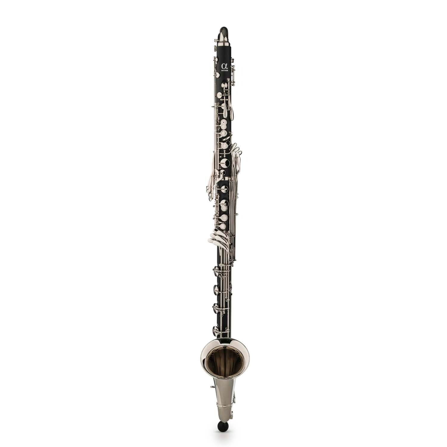 Backun BCLBBALPHACSKZ Alpha Low C Bass Clarinet w/ Silver Plated Keys, 2 - Piece Neck, Backpack Style Case - Ray's Midbell Music