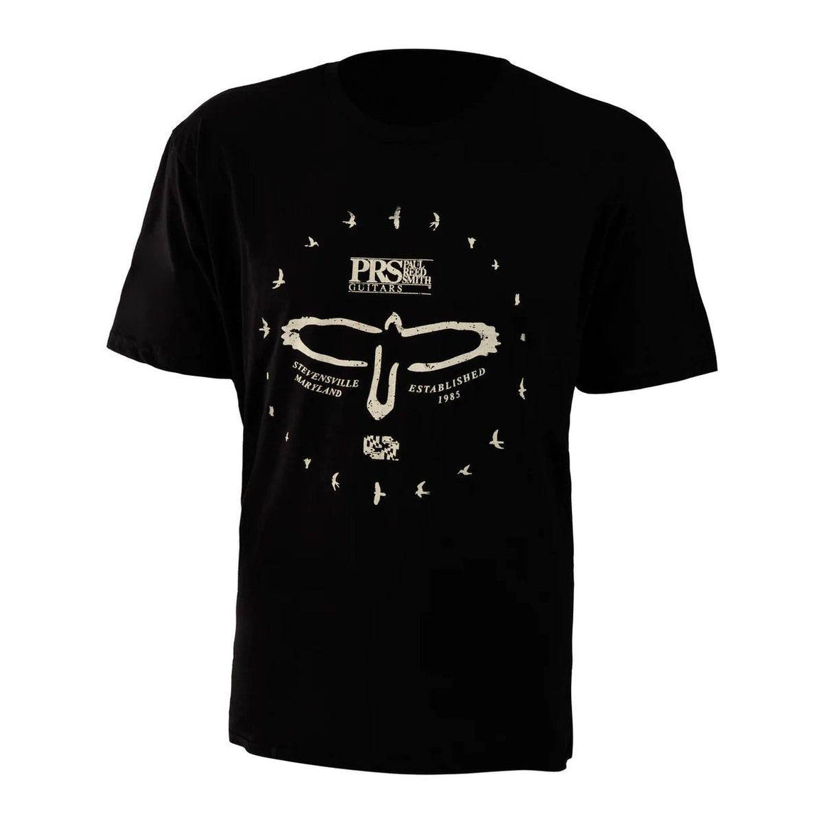 PRS 111986002001 Small Circle of Birds Tee, Black - Ray's Midbell Music