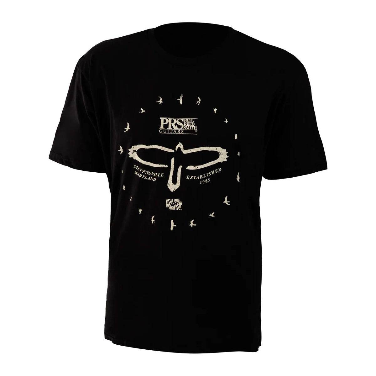 PRS 111986004001 Large Circle of Birds Tee, Black - Ray's Midbell Music