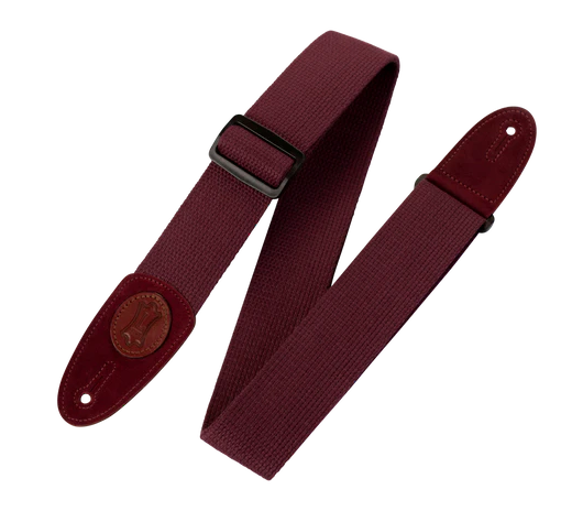 LEVYS MSSC8BRG 2" Burgundy Cotton Guitar Strap